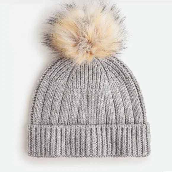 J. Crew | Accessories | J Crew Pompom Beanie | Poshmark display picture 1